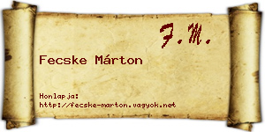 Fecske Márton névjegykártya